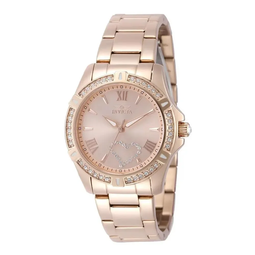 NWT Invicta 49843 Angel | 2-Hand | Rose Gold | Women's Watch